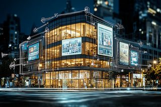 Modern Building at Night