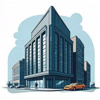 modern city corner