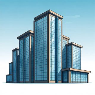 modern glass skyscrapers