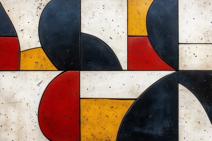 Modern Geometric Tiles Composition
