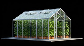 glass greenhouse structure