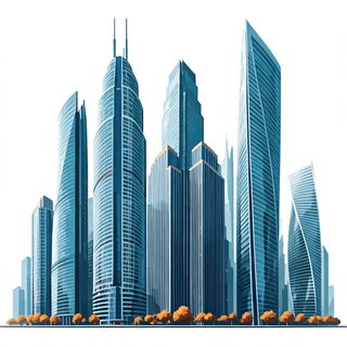 modern glass skyscrapers