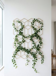 gold wall trellis ivy