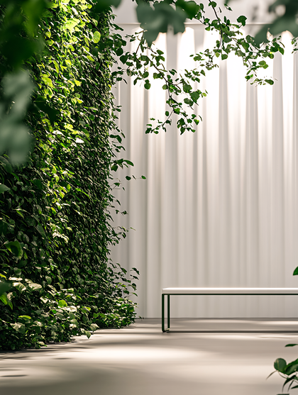 Modern Green Wall Seating Area