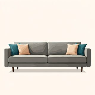 modern grey sofa