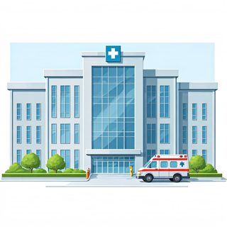 modern hospital building