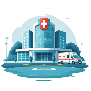 modern hospital building