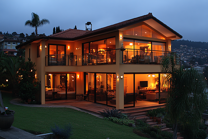 Modern House at Dusk