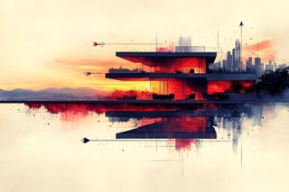 Modern House Reflection