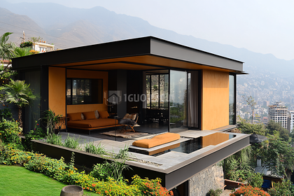 Modern House with Infinity Pool and Mountain View