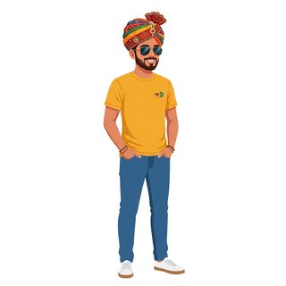 indian man modern turban