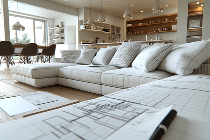 Modern Living Room Interior Design Sketch