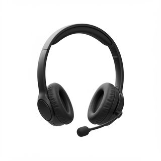 black gaming headset