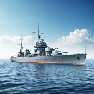 warship at sea
