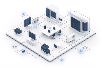 Free Download Isometric Illustration of Modern Office Network