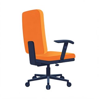 orange office chair