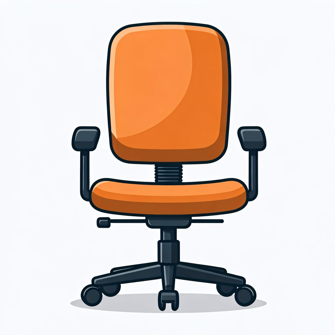 orange office chair