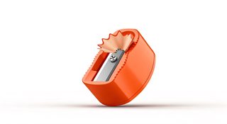 orange pencil sharpener
