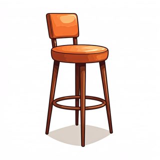 orange bar stool
