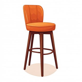 orange bar stool
