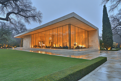 Modern Pavilion at Dusk