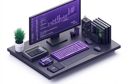Modern Purple Workstation Setup