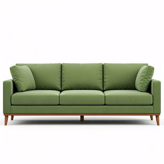 green mid-century sofa
