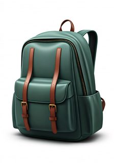 teal leather backpack