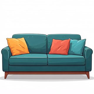 modern teal sofa