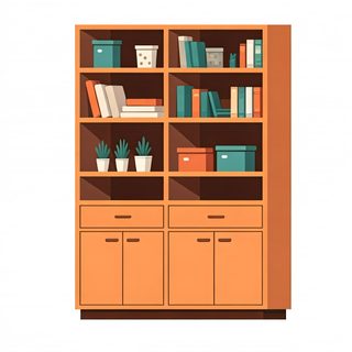 modern wooden bookshelf