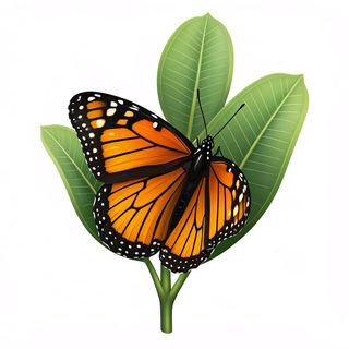 monarch butterfly leaves