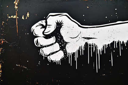 Monochrome Fist Graffiti
