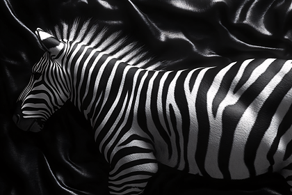 Monochrome Zebra in Shadow