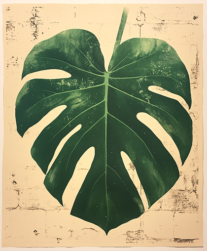 Monstera Leaf Print Art