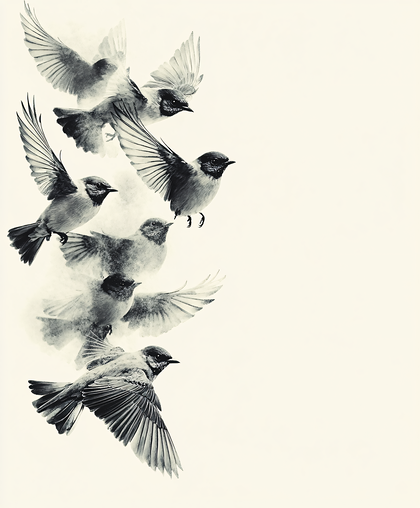 Montage of Flying Birds