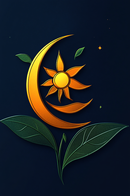 Moon Sun and Leaves