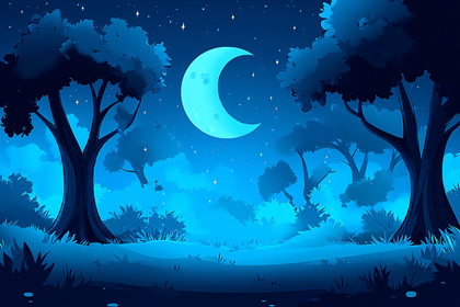 Moonlit Forest Night