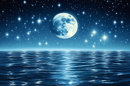 Moonlit Ocean Night