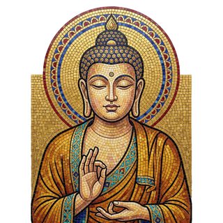 Buddha Mosaic Portrait