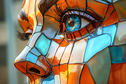 Mosaic Eye Close Up