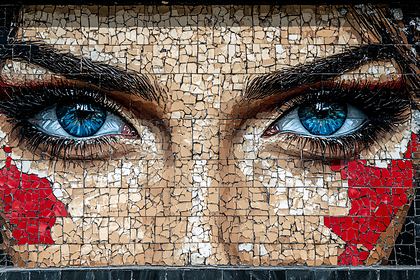 Mosaic Eyes Wall Art