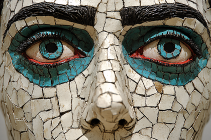Mosaic Face Close-Up