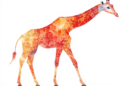 Mosaic Giraffe Illustration