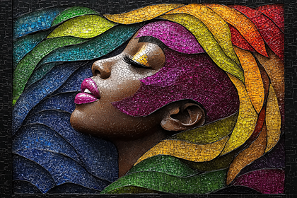 Mosaic Portrait of a Woman