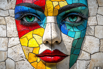 Mosaic Woman Face