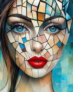 Mosaic Woman Face