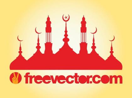 Mosque Silhouette Free Vector