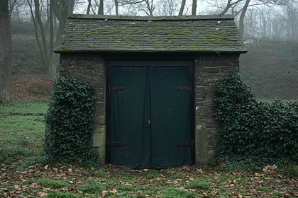 Moss-Covered Stone Storage