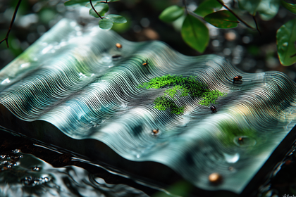 Mossy Corrugated Sheet In Water