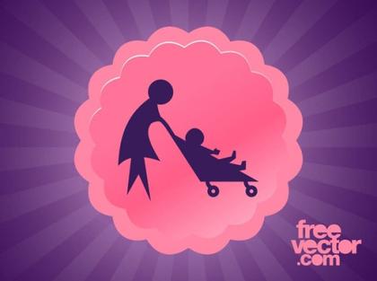 Mother With Child Free Vector